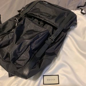 Gucci nylon Drawstring backpack (used once)